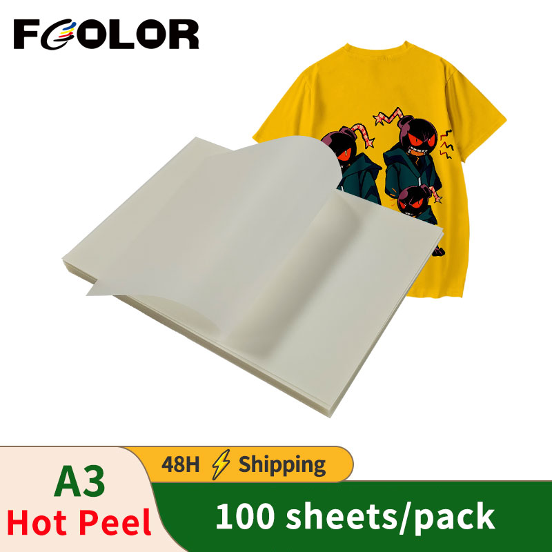 Dtf Hot Peel Film - 100 قطعة من أفلام PET A3
