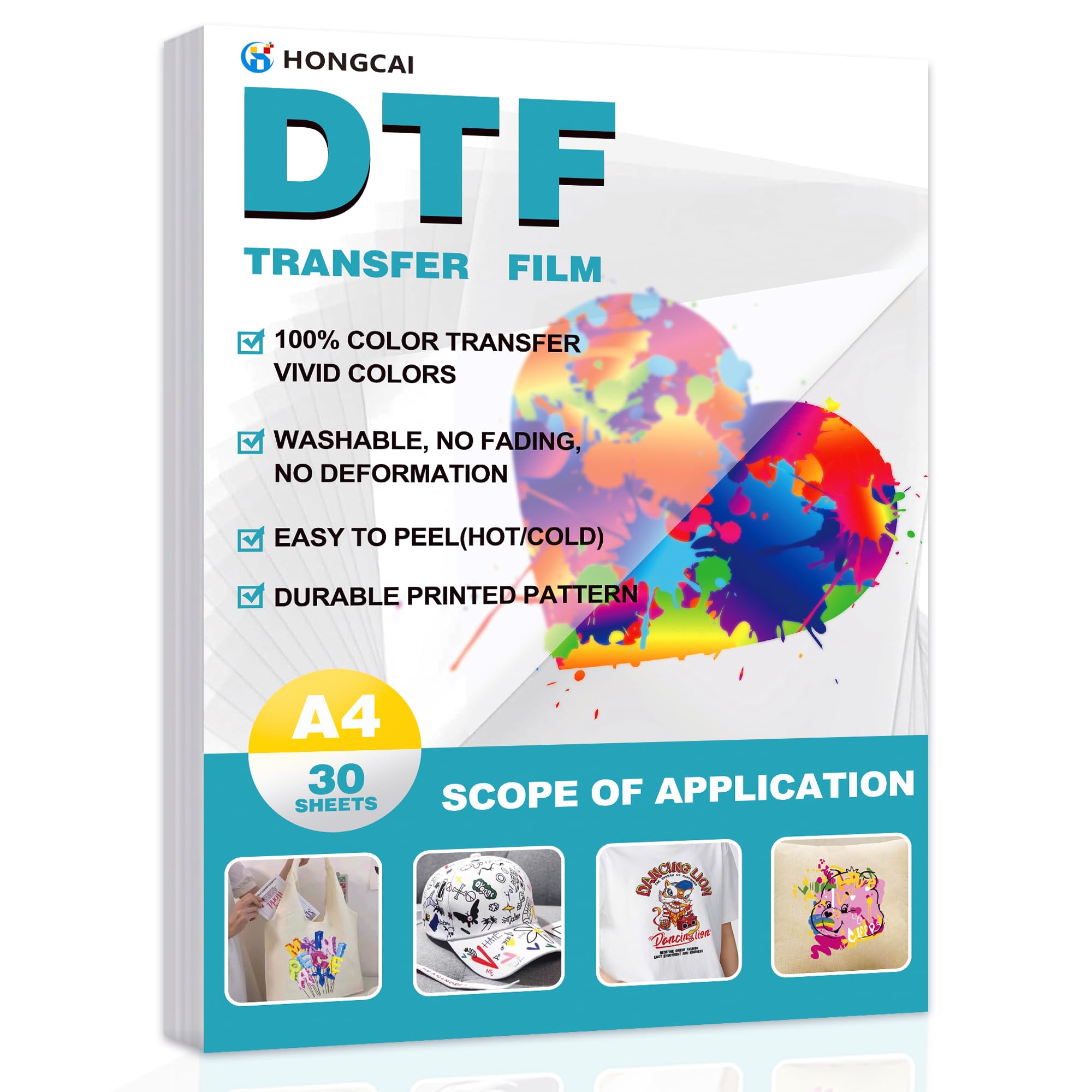 Dtf Hot Peel Film - هونغكاي 30 ورقة من فيلم النقل