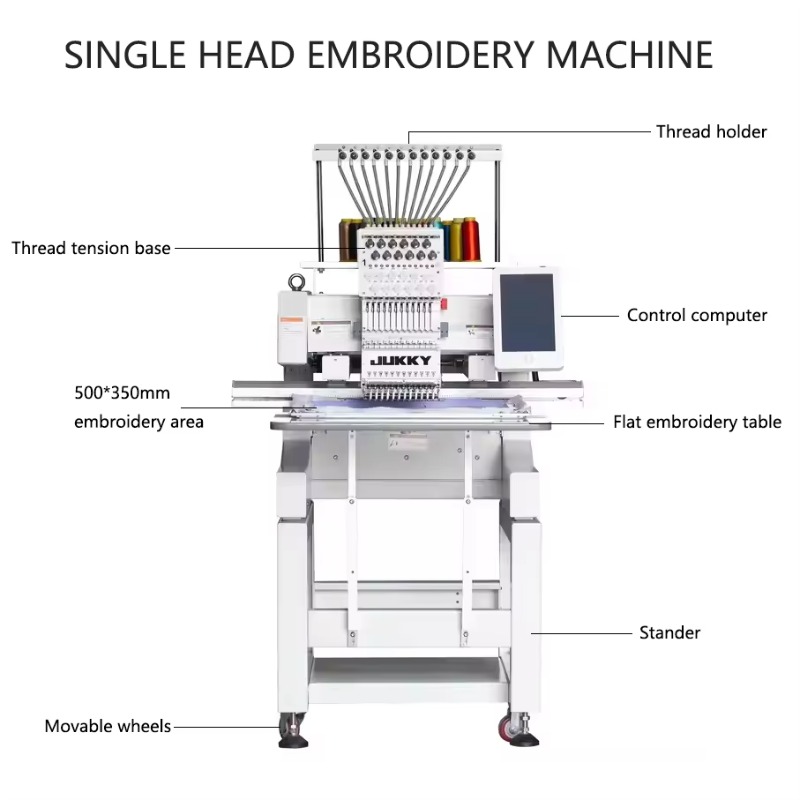 ماكينة تطريز تجارية مخصصة بـ 6 - مراجعة Commercial Printing Machine For Shirts وسعره