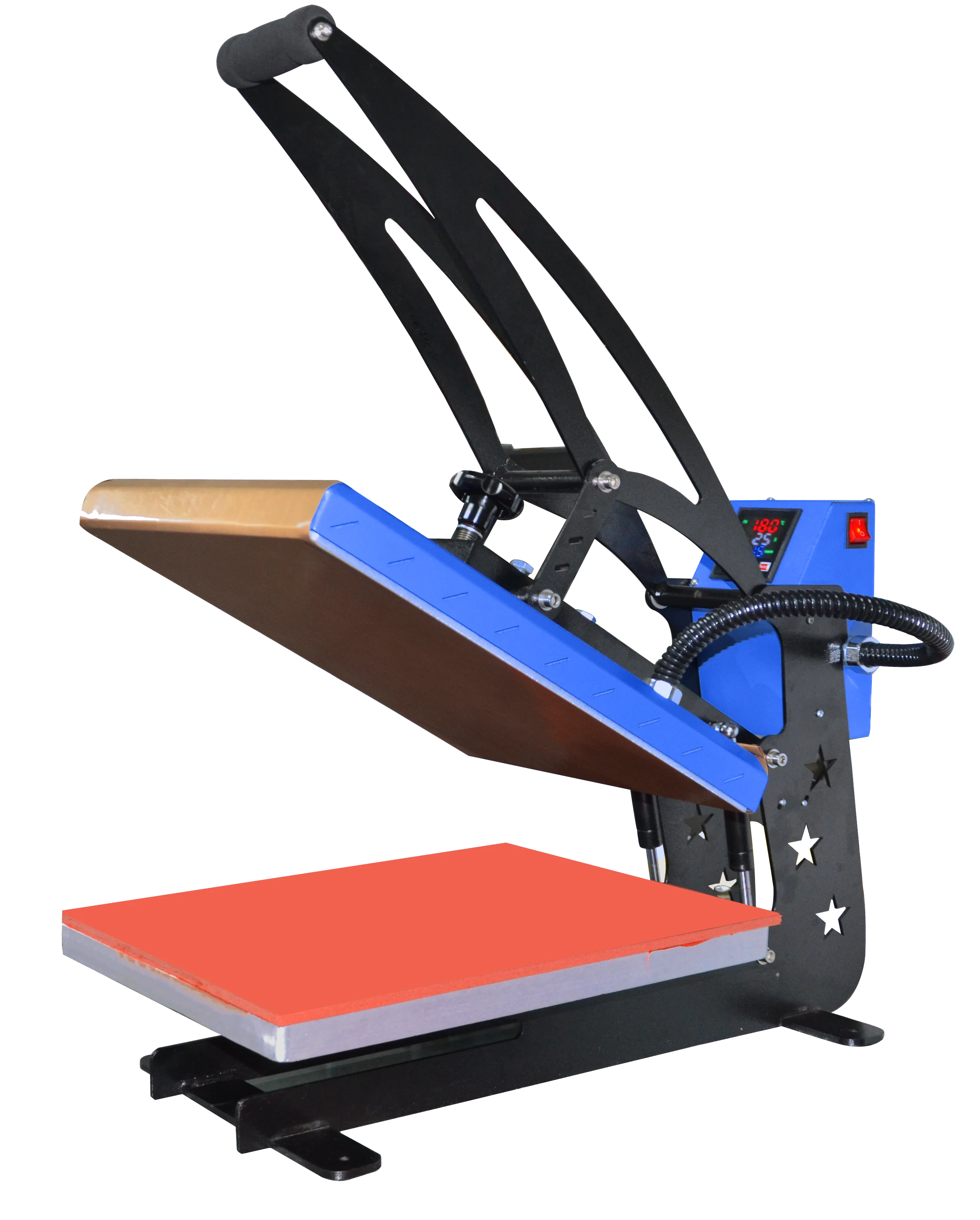 آلة كبس حراري يدوية عالية الضغ - مراجعة Commercial Printing Machine For Shirts وسعره