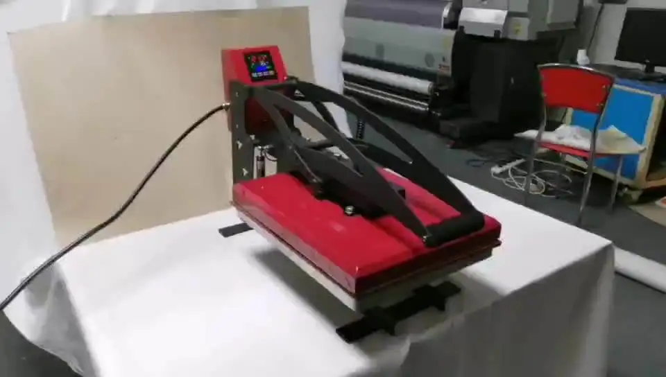 آلة كبس حراري يدوية عالية الضغ - مراجعة Commercial Printing Machine For Shirts وسعره
